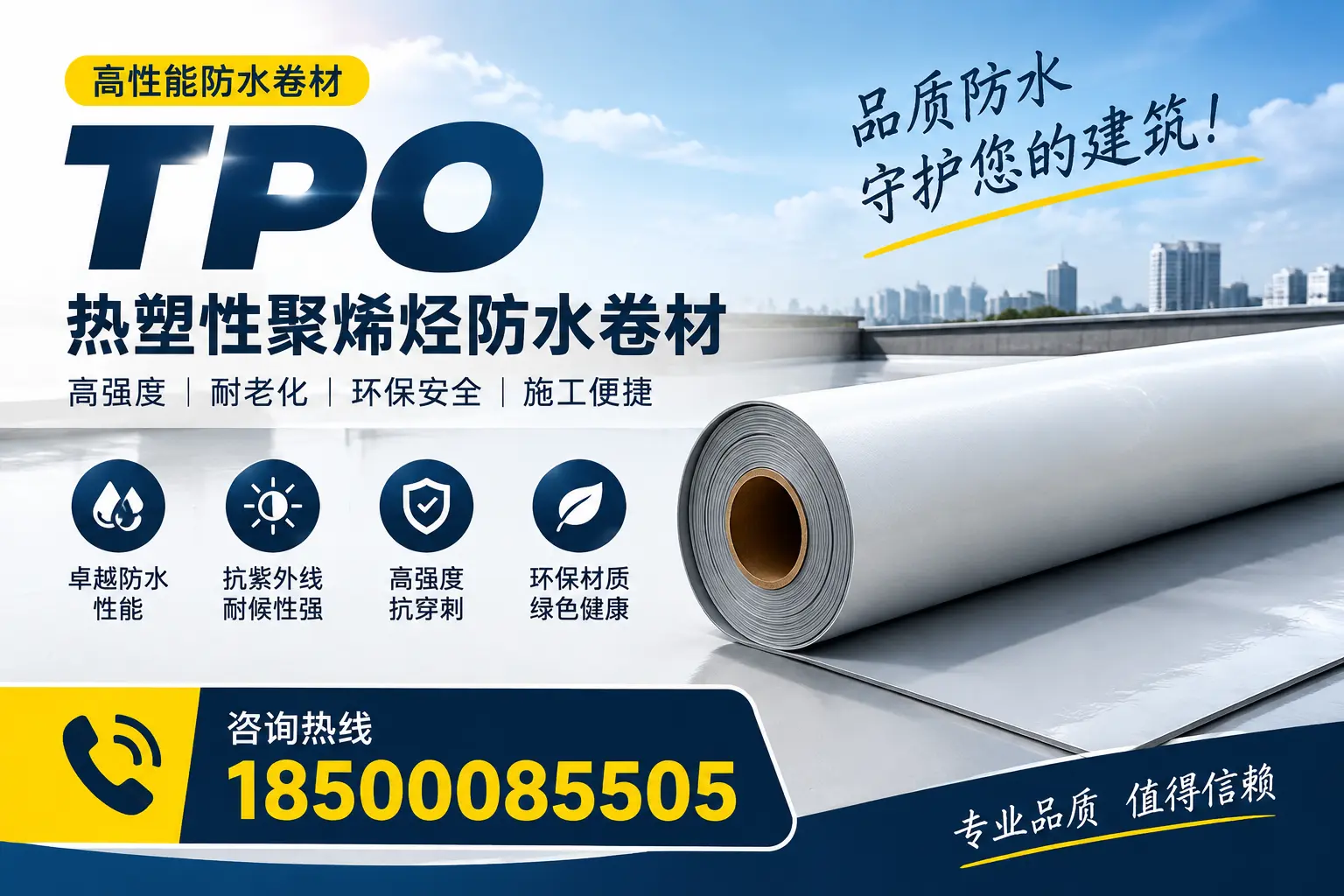 了解TPO材料的耐久性,适合榆林的建筑使用
